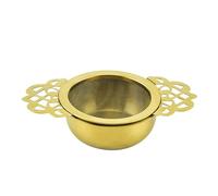 Wilitto Tea Infuser Stainless Steel Tea Strainer Fine Mesh Tea Diffuser with Double Handles for Teapots Cups Mugs to Loose Leaf Tea Cocktail Juice Flour Spices and Baking Golden