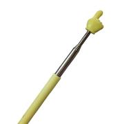 Wilitto Telescopic Classroom Pointer Teachers Pointer, Extendable Hand Finger Pointer Stick, Retractable Finger Pointing Stick, Handheld Presenter Whiteboard Presentation Pointer Yellow A