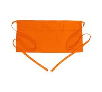 Wilitto Unisex Adults Orange Half Apron with 3 Pockets, Waist Waitress Apron for Kitchen, Restaurant, Cafe or Home Use