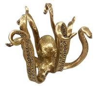 Wilitto Vintage Octopus Mug Holder, Coffee Mug Tea Cup Holder Countertop Coffee Cup Organizer Hanger Stand Rack Mug Holder Rack Kitchen Dining Coffee Bar Statue Accessory Golden