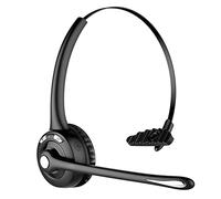Wilitto Wireless Earphone Headset Intelligent Noise Reduction Call Safe Wireless Bluetooth-Compatible Headset for Telephone Operator Black
