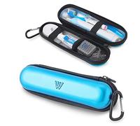 Wilken Electric Toothbrush Case | Universal Travel Case | Odor Free Thermoplastic Shell | Compatible with Oral B, Sonicare, and More Electric Toothbrush Brands (Blue)