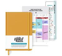 Wilkii ADHD Planner For Adults - 90 Day, A5, Undated Weekly & Daily Planner to Increase Productivity & Achieve Goals, ADHD Organization with Mindful Exercises, Soft Touch Cloth Cover, (Yellow)