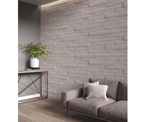 Wilkins Building Materials MCW Insulation Cre8 Reclaimed 3D Wood Wall Panels, Concrete Grey - Modern Interior Wall Panels for Home & Office Décor Textured MDF Finish, 9 Panels Covering 1.13 sq m Pack