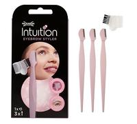 WILKINSIN Sword - Intuition Eyebrow Styler for Women | Facial Hair Remover and Styler | Exfoliating Dermaplaning Tool | Pack of 3 Disposable Razors | Styling Tools