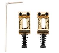 Wilkinson 10.8mm Vintage Steel Saddles for Wilkinson WVC Tremolo Bridge and Import Strat Style Electric Guitar, Gold (Set of 2)