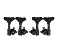 Wilkinson 2R2L 20:1 Ratio Open Gear Bass Machine Heads Tuners, Black
