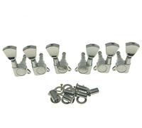 Wilkinson 3x3 Chrome E-Z Post Guitar Tuners E-Z-LOK Guitar Tuning Keys Pegs Machine Heads with Tulip Buttons