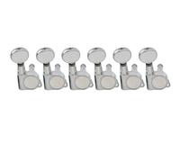 Wilkinson 6 inline E-Z-LOK Tuners Machine Heads Tuning Keys Pegs Set Chrome