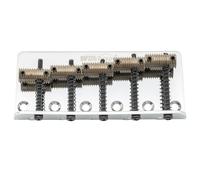 Wilkinson 72mm(2-53/64 Inch) 5-String Bass Bridge Threaded Saddles for Precision/Jazz Bass, Chrome
