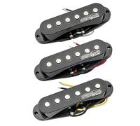 Wilkinson High Output Ceramic Single Coil Pickups Set for Strat Style Electric Guitar, Black