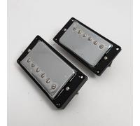 Wilkinson Humbucker Pickups Set for Gibson LP Style Electric Guitar - 4-Conductor Wiring, Ceramic Magnet, High Output,with Full Harness Kit Guitar Accessoires (Chrome Pickups)