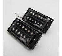 Wilkinson Humbucker Pickups Set for Gibson LP Style Electric Guitar - 4-Conductor Wiring, Ceramic Magnet, High Output,with Full Harness Kit Guitar Accessoires (Black Pickups)