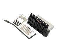 Wilkinson M Series 52.5mm (2-1/16 inch) Full Block ST Guitar Tremolo Bridge Pop-in Arm Six Screws for American Vintage Narrow Spacing Strat Style Electric Guitar, Black