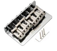 Wilkinson M Series 52.5mm Vintage Bent Saddle Hardtail Fixed Bridge, Chrome | 2-1/16 inch, for Squier/Mexico Fender Strat Tele Style Electric Guitar