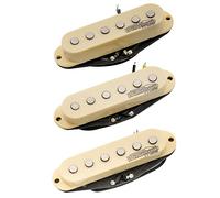 Wilkinson M Series High Output Alnico 5 Strat Single Coil Pickups Set for Stratocaster Electric Guitar, Cream