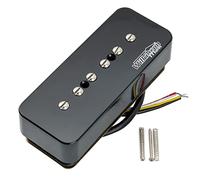 Wilkinson M Series Stacked P90 Soapbar Ceramic Single Coil Sized Humbucker Bridge Pickup for SG/LP Electric Guitar, Black