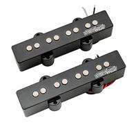 Wilkinson M Series Variable Gauss Ceramic J Bass Pickups Set Black | Traditional Pickup, Neck Bridge Pickups Set, for JB Style Electric Bass