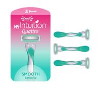 Wilkinson myIntuition Smooth Sensitive Quattro Women's Disposable Razors, Hair Removal, Touch of Aloe Vera, Shavers for Routine Gr