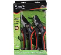 Wilkinson Sword Bypass & Anvil Pruner Secateurs Twin Pack Gardening Set