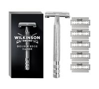 Wilkinson Sword Classic Double Edge Premium Men’s Metal Safety Razor with x5 Ref