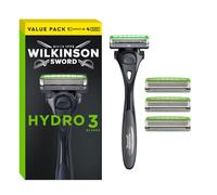 WILKINSON SWORD - Hydro 3 Razor For Men Carbon Coated Blades Hydrating Gel & Skin Guards Razor Handle plus 5 Blades