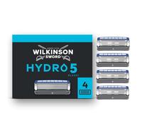 Wilkinson Sword Hydro 5 Men’s Razor Blade Refills, 4 Pack | 5 Blade Face or Body Razors for Men, Dual Lubrication, Moisturising Gel Formula, Soothing Aloe Vera, Flip Trimmer Shaver Head