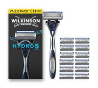 Wilkinson Sword Hydro 5 Razors for Men, Value Pack, Skin Hydration, Carbon Coated Blades, Men’s Shaver Razor Handle Plus 13 Blade Refills