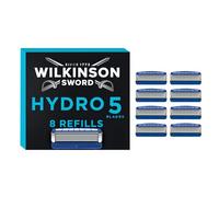 Wilkinson Sword Hydro 5 Men’s Razor Refills, Great Addition to Wash Bags for Men's Grooming, Great Shavers for Routine Shaving and Holidays, 8 Refill Razor Blades Pack