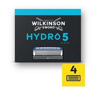 Wilkinson Sword Hydro 5 Razors Blade for Men, Men's Shaver Refill Pack, Skin Hydration, Carbon Coated Blades, 4 Razor Refills