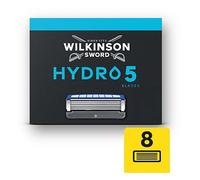 Wilkinson Sword Hydro 5 Razors Blade for Men, Men's Shaver Refill Pack, Skin Hydration, Carbon Coated Blades, 8 Razor Refills