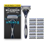 Wilkinson Sword Hydro 5 Razors for Men, Value Pack, Skin Hydration, Carbon Coated Blades, Men’s Shaver Razor Handle Plus 13 Blade Refills