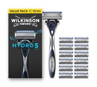 Wilkinson Sword Hydro 5 Razors for Men, Value Pack, Skin Hydration, Carbon Coated Blades, Men’s Shaver Razor Handle Plus 13 Blade Refills