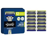 Wilkinson Sword Hydro 5 Sensitive Men’s Razor Refills, Great Addition to Wash Bags for Men's Grooming, Great Shavers for Routine Shaving, 12 Refill Razor Blades Pack