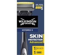 Wilkinson Sword Hydro 5 Skin Protection Advanced Men's Razor with menthol, auto-adjusting shock absorber, 5 blades flip trimmer, water-activated gel