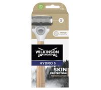 Wilkinson Sword - Hydro 5 Skin Protection Premium Edition Razor - 5-blade razor - Pack with 1 wooden handle and 1 head