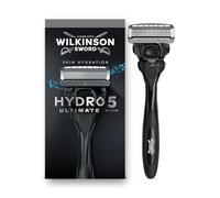 Wilkinson Sword Hydro 5 Ultimate Razor for Men, Hyaluronic Acid, Carbon Coated Blades, Men's Shaver Razor Handle plus 1 Blade Refill