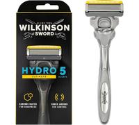 WILKINSON SWORD - Hydro 5 Ultimate Razor For Men | Shock Absorb Technology | Hydrating Gel & Precision Trimmer | Handle + 1 Blade