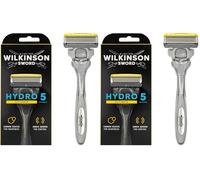 WILKINSON SWORD - Hydro 5 Ultimate Razor For Men | Shock Absorb Technology | Hydrating Gel & Precision Trimmer | Handle + 1 Blade (Pack of 2)