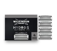 Wilkinson Sword Hydro 5 Ultimate Razors Blade for Men, Refill Pack, Hyaluronic Acid, Carbon Coated Blades, 4 Razor Refills