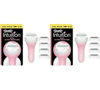 Wilkinson Sword Intuition 2-in-1 Ultra Moisture Women’s Razor Blades, Hair Remonal, Touch of Shea Butter, Shavers for Routine Grooming, 1 Reusable Handle and 5 Refill Razor Blades Pack (Pack of 2)