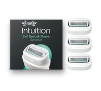 Wilkinson Sword Intuition 2in1 Soap & Shave Sensitive Skin Razors for Women, 3 Women's Razor Blade Refills