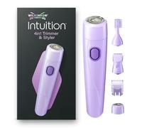 Wilkinson Sword Intuition 4in1 Trimmer & Styler, Face and Body Hair Trimmer for Women, Multizone Women’s Shaver with 4 Accessories, Beauty Bag, Cleaning Brush and 1 AA Battery
