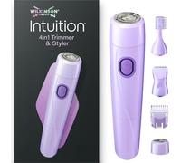 Wilkinson Sword Intuition 4in1 Trimmer & Styler, Face and Body Hair Trimmer for Women, Multizone Women’s Shaver with 4 Accessories, Beauty Bag, Cleaning Brush and 1 AA Battery
