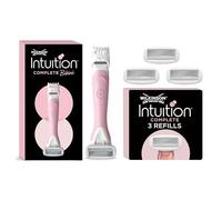 Wilkinson Sword Intuition Complete Bikini For Women Trimmer and Razor + Wilkinson Sword Intuition Complete For Women Skin Protect Gel with Smooth Glide, Pack of 3 Razor Blade Refills