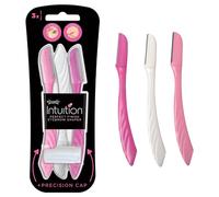 WILKINSON SWORD - Intuition Eyebrow Shaper for Women | Facial Hair Remover and Trimmer | Exfoliating Dermaplaning Tool | Pack of 3 Disposable Razors