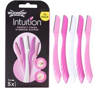 WILKINSON SWORD - Intuition Eyebrow Shaper for Women Facial Hair Remover and Trimmer Exfoliating Dermaplaning Tool Pack