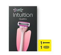 Wilkinson Sword Intuition Quattro Razors for Women, Handle Plus 1 Women’s Razor Blade Refill