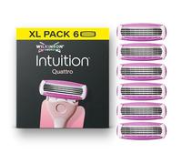 Wilkinson Sword Intuition Quattro Razors for Women, XL Pack, 6 Women’s Razor Blade Refills