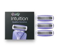 Wilkinson Sword Intuition Quattro Sensitive Skin Razors for Women, 3 Razor Blade Refills